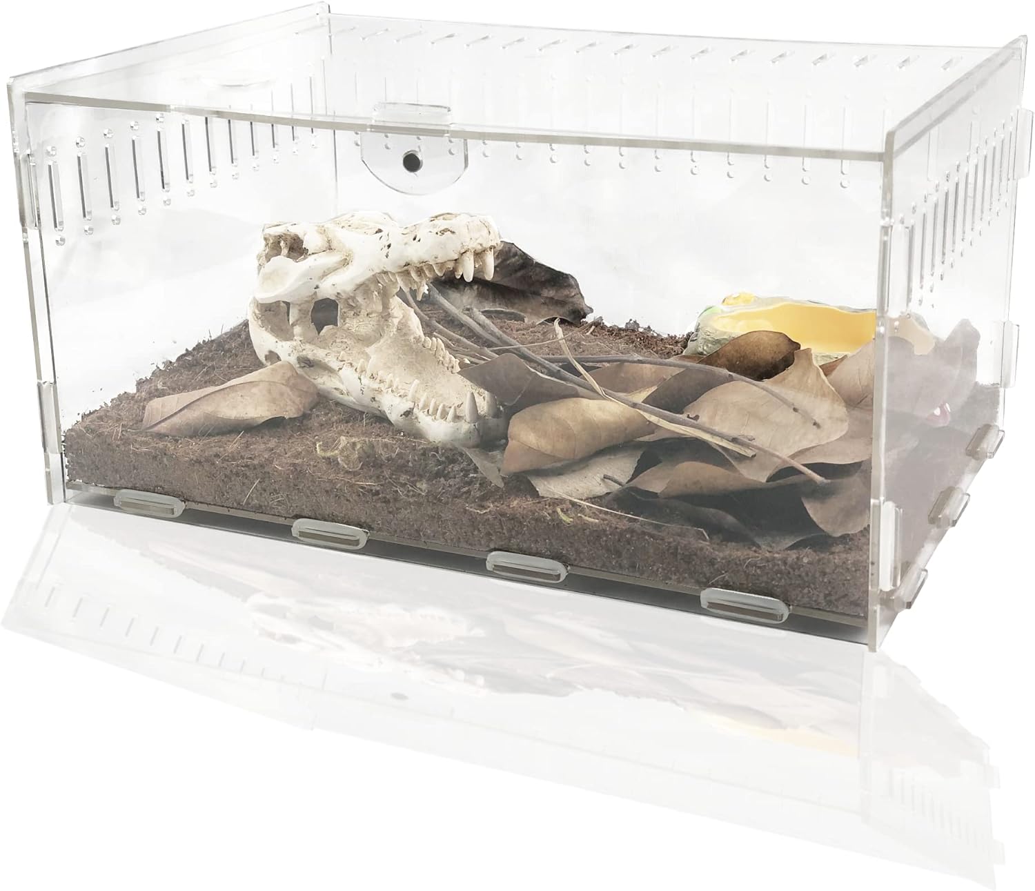 Gaiola Magnetica de Acrilico para Repteis Terrario Transparente 360° Adequado