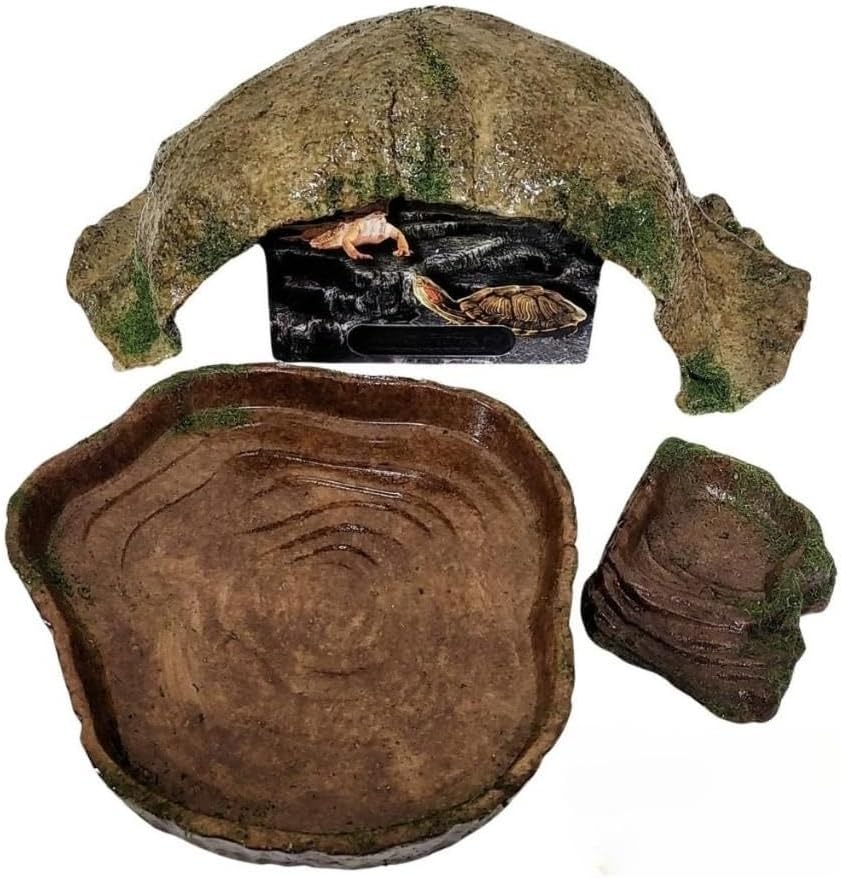 Plataforma Do Terraco Dos Repteis Kit Completo com Toca Bebedor