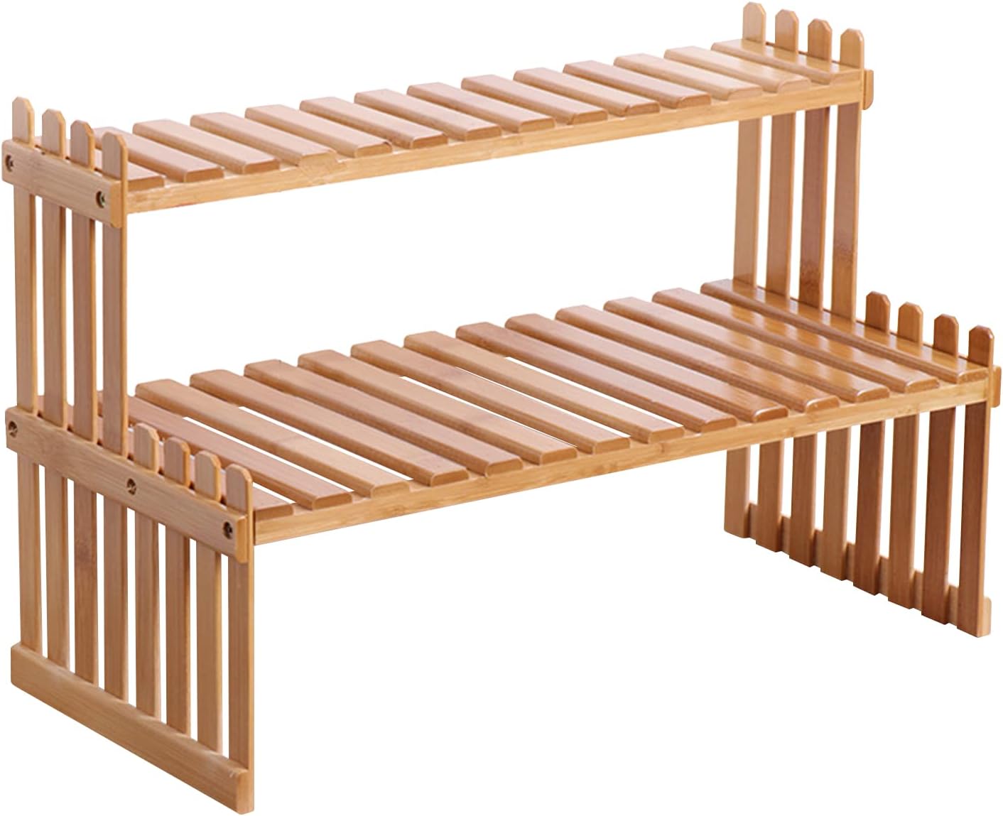 Prateleira de Bambu para Plantas em Balcao Suporte Vasos Flores