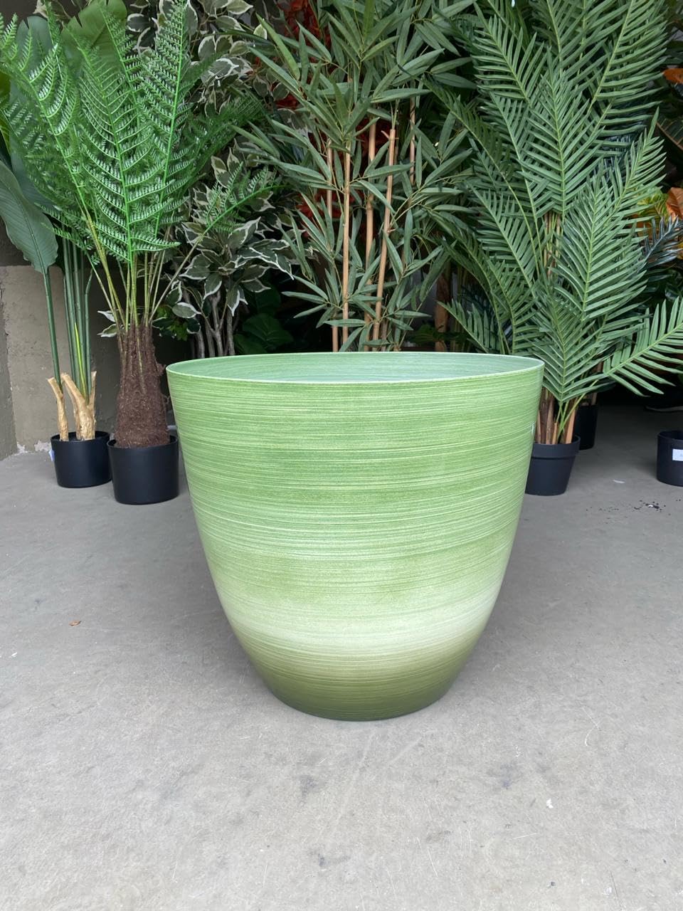 Vaso Para Plantas Grande Decorativo Sala Jardim Alto Brilho Verde Claro